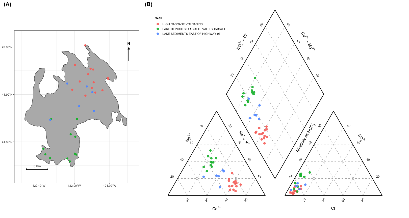 Map and Piper diagram, R version
